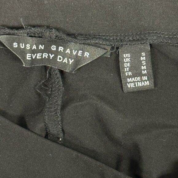 Susan Graver Everyday Ruffle Scallop Hem Jersey Knit Pants Size S - Picture 6 of 7